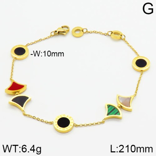 Stainless Steel Brand Bracelet-LILI230404-Br098