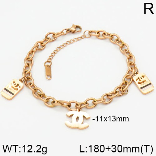 Stainless Steel Brand Bracelet-LILI230404-Br081