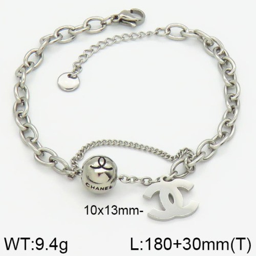 Stainless Steel Brand Bracelet-LILI230404-Br040