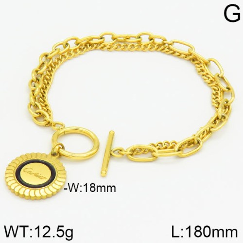 Stainless Steel Brand Bracelet-LILI230404-Br033