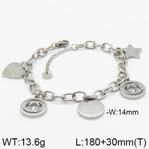 Stainless Steel Brand Bracelet-LILI230404-Br102