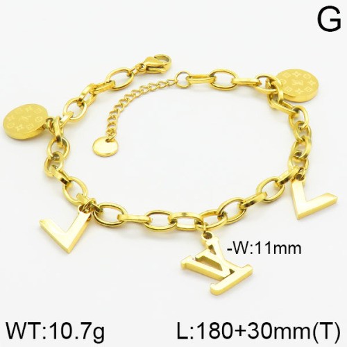 Stainless Steel Brand Bracelet-LILI230404-Br109