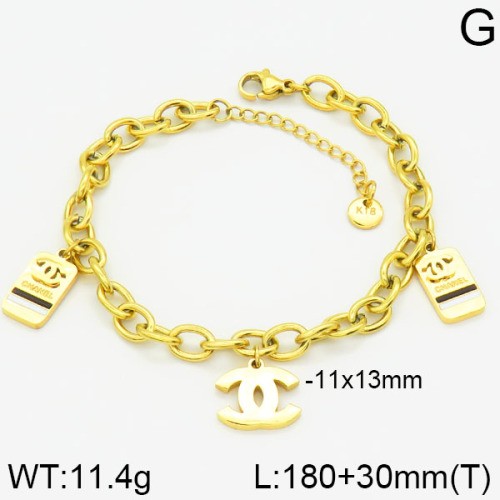 Stainless Steel Brand Bracelet-LILI230404-Br080