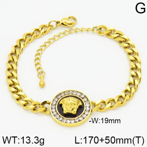 Stainless Steel Brand Bracelet-LILI230404-Br020