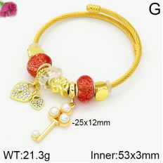 Stainless Steel Bracelet with alloy copper charms-DN230404-P11Y7U (14)