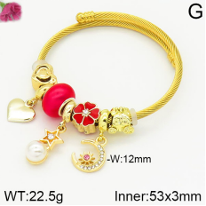 Stainless Steel Bracelet with alloy copper charms-DN230404-P11Y7U (11)