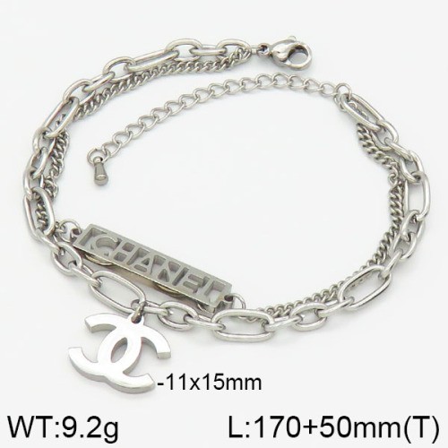 Stainless Steel Brand Bracelet-LILI230404-Br052