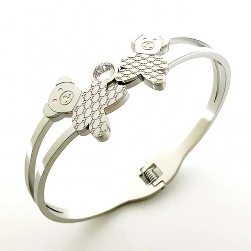 Stainless Steel Brand Bangle-RR230410-Rrs04411-23