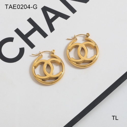 Stainless Steel Brand Earrings-SN230416-TAE0204-G-14