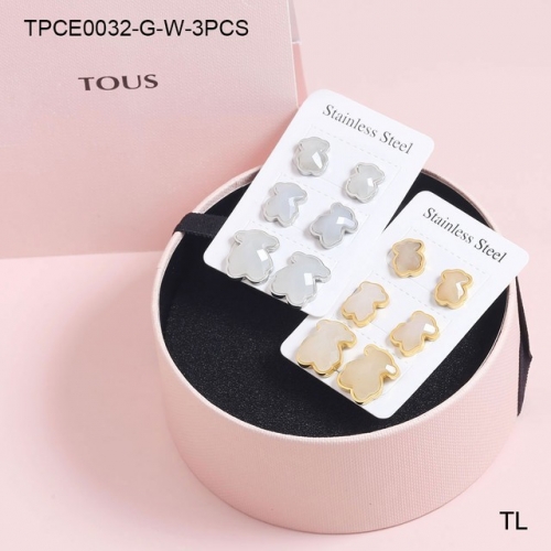 Stainless Steel TOU*S Earrings-SN230416-TPCE0032-G-W-3PCS-24