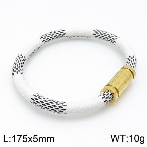 Stainless Steel Brand Bangle-DY230507-LVSS006GS-15