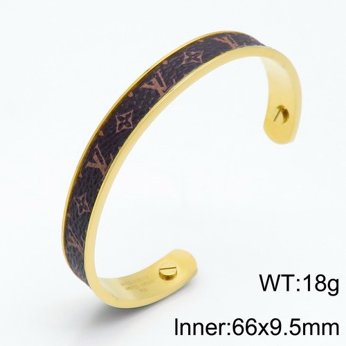 Stainless Steel Brand Bangle-DY230507-LVSL004G-371-26-3