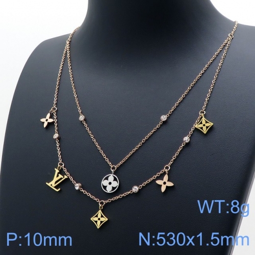 Stainless Steel Brand Necklace-DY230507-LVXL039M-22