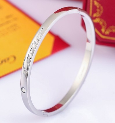 Stainless Steel Brand Bangle-DY230507-LVSL048S-243-17