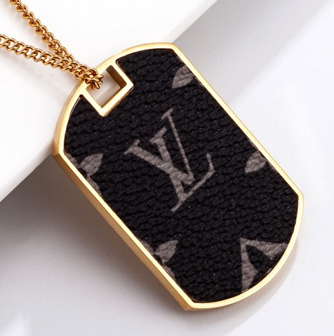 Stainless Steel Brand Necklace-DY230507-LVXL054G-27