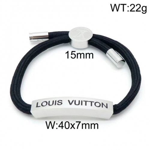 Stainless Steel Brand Bangle-DY230507-LVSS007S-B-26