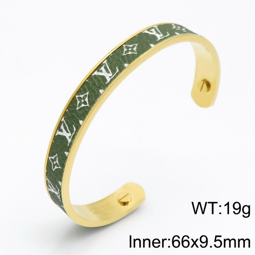 Stainless Steel Brand Bangle-DY230507-LVSL004G-371-26-2