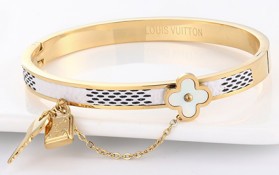 Stainless Steel Brand Bangle-DY230507-LVSL021G-28-2