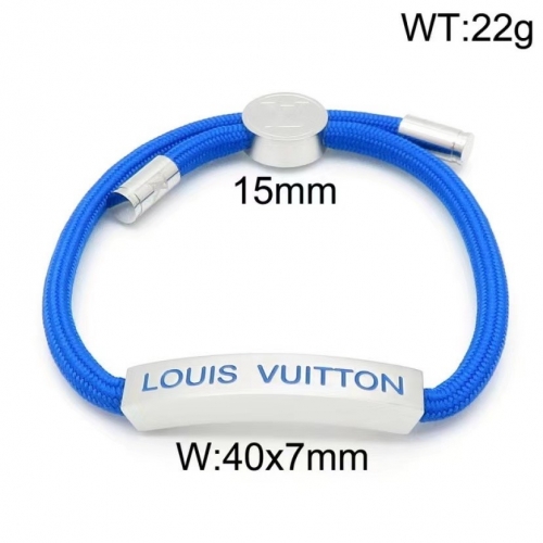 Stainless Steel Brand Bangle-DY230507-LVSS007SB-26