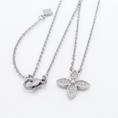 Stainless Steel Brand Necklace-DY230507-LVXL062S-243-17