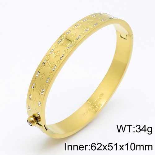 Stainless Steel Brand Bangle-DY230507-LVSL003G-457-32