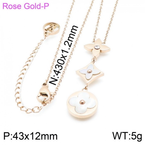 Stainless Steel Brand Necklace-DY230507-LVXL041R-20