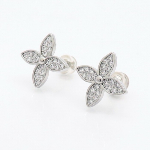 Stainless Steel Brand Earrings-DY230507-LVED002S-214-15