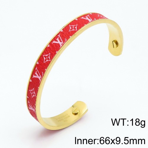 Stainless Steel Brand Bangle-DY230507-LVSL004G-371-26-4