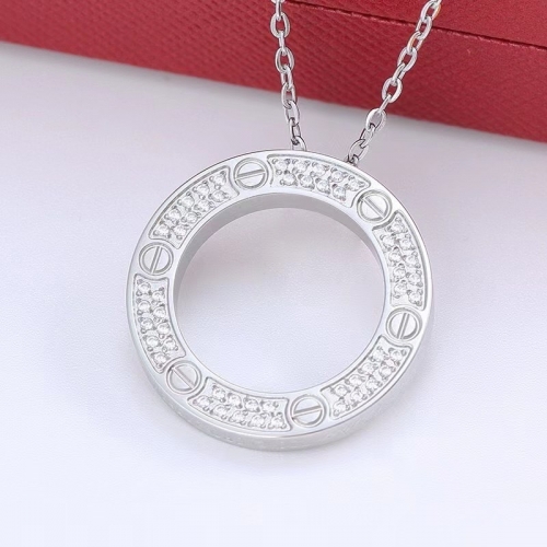 Stainless Steel Brand Necklace-DY230507-LVXL053S-22