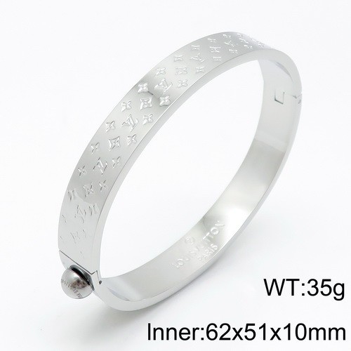 Stainless Steel Brand Bangle-DY230507-LVSL002S-357-24