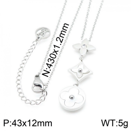 Stainless Steel Brand Necklace-DY230507-LVXL041S-17