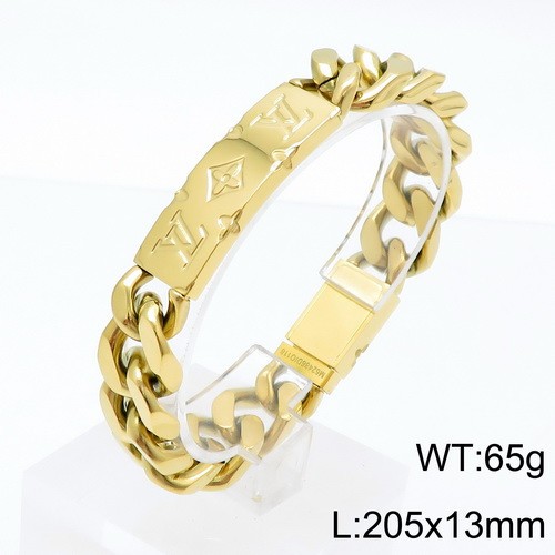 Stainless Steel Brand Bracelet-DY230507-LVSL001G-457-32