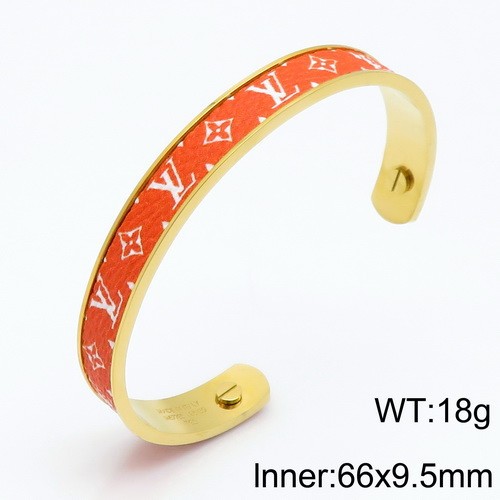 Stainless Steel Brand Bangle-DY230507-LVSL004G-371-26