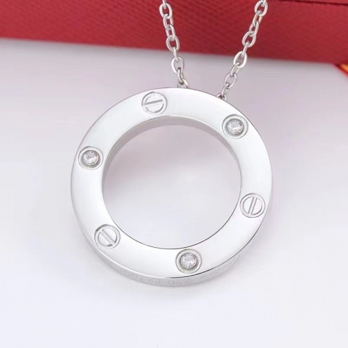 Stainless Steel Brand Necklace-DY230507-LVXL051S-14