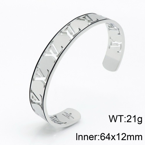 Stainless Steel Brand Bangle-DY230507-LVSL005S-286-20