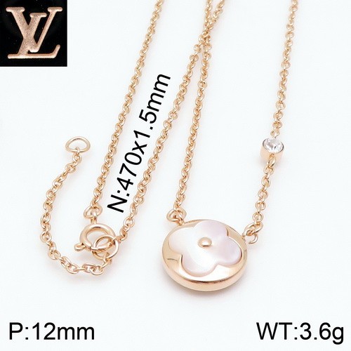 Stainless Steel Brand Necklace-DY230507-LVXL029R-19