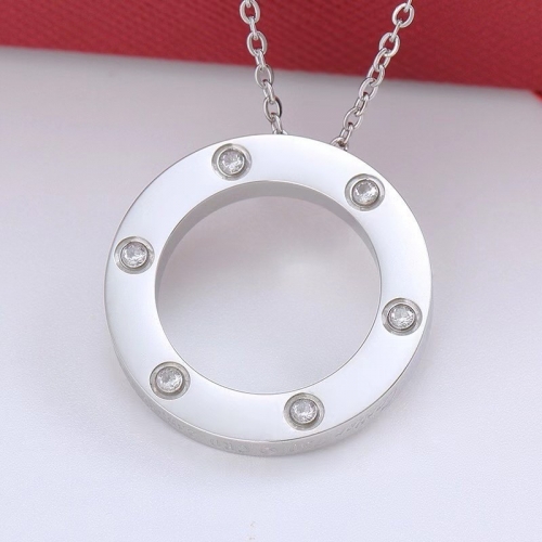 Stainless Steel Brand Necklace-DY230507-LVXL052S-15