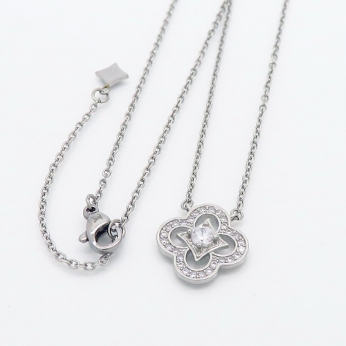 Stainless Steel Brand Necklace-DY230507-LVXL061S-257-18