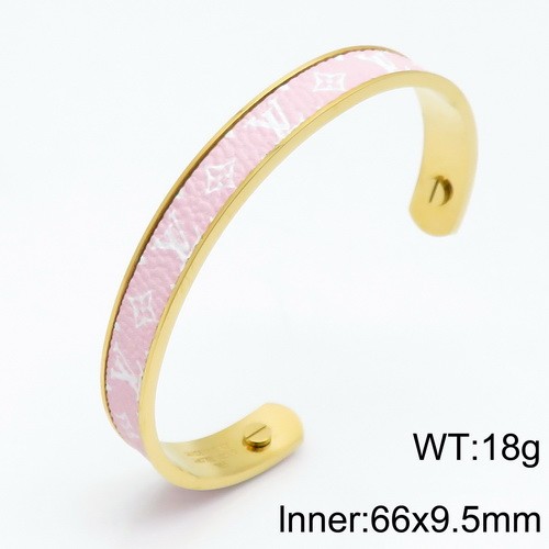 Stainless Steel Brand Bangle-DY230507-LVSL004G-371-26-6