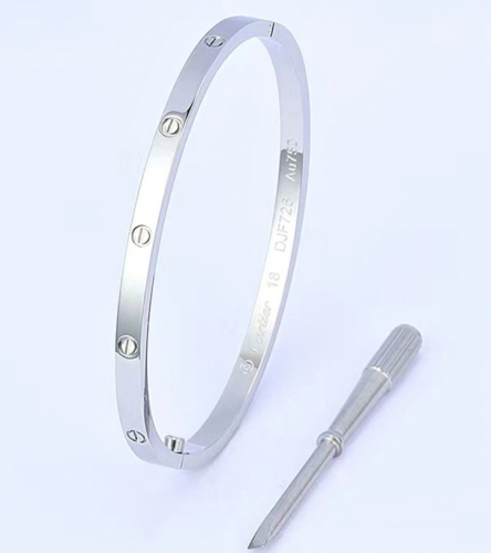 Stainless Steel Brand Bangle-DY230507-LVSL044S-271-19