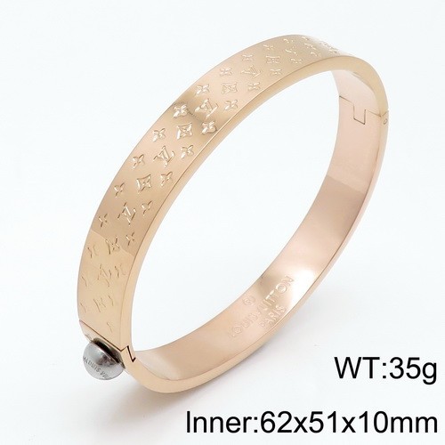 Stainless Steel Brand Bangle-DY230507-LVSL002R-27