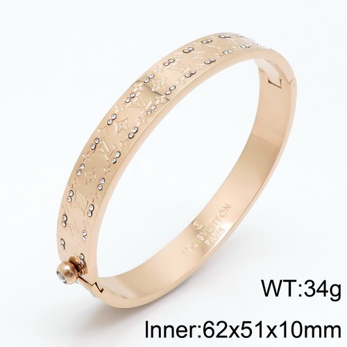 Stainless Steel Brand Bangle-DY230507-LVSL003R-471-33