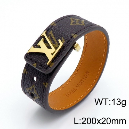 Stainless Steel Brand Bangle-DY230507-LVSS047G-25