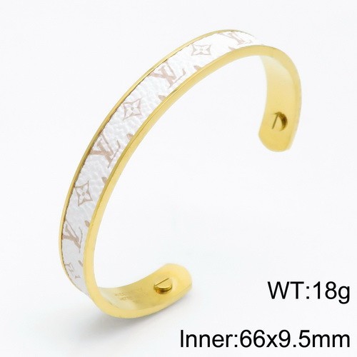 Stainless Steel Brand Bangle-DY230507-LVSL004G-371-26-5