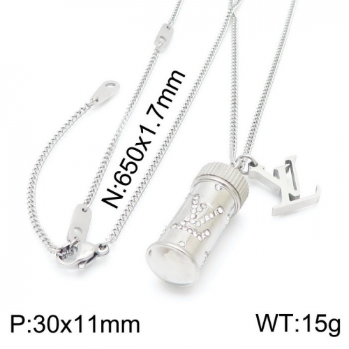 Stainless Steel Brand Necklace-DY230507-LVXL046S-32