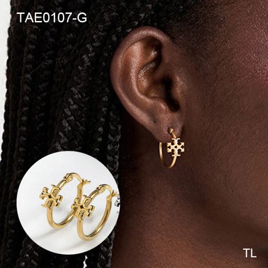 Stainless Steel Brand Earrings-SN230507-TAE0107-G-13.5