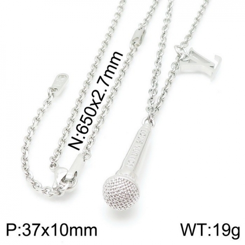 Stainless Steel Brand Necklace-DY230507-LVXL042S-22