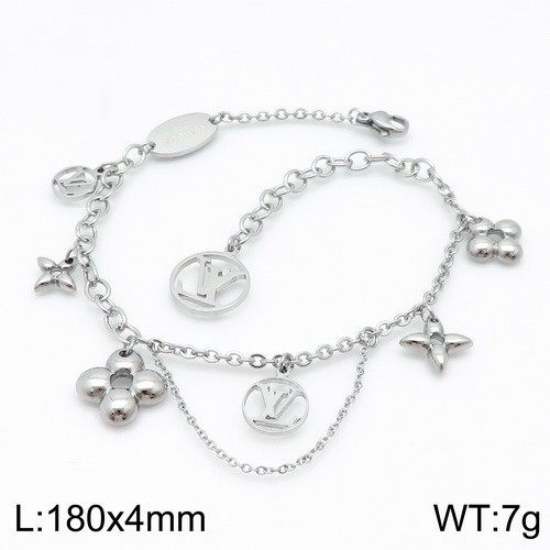 Stainless Steel Brand Bracelet-DY230507-LVSL006S-257-18