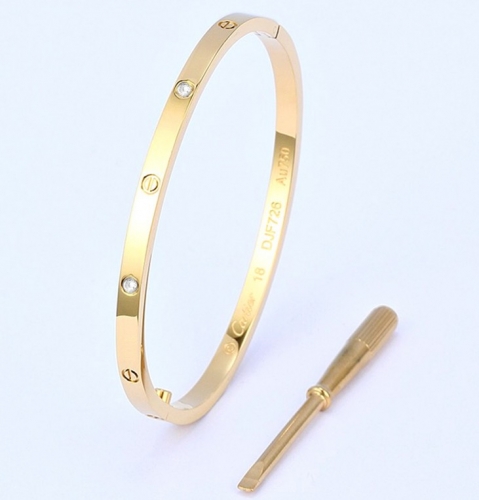 Stainless Steel Brand Bangle-DY230507-LVSL045G-314-22