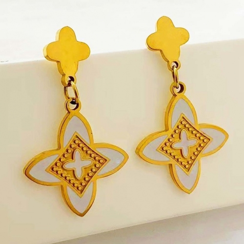 Stainless Steel Brand Earrings-RR230511-Rre0895-13